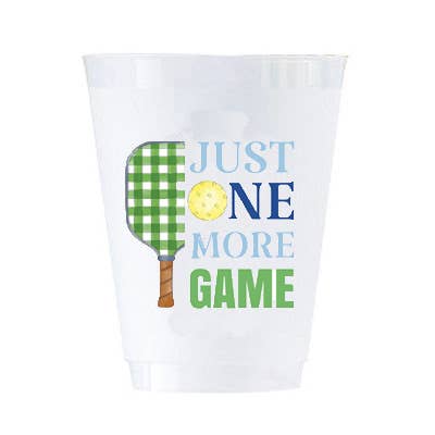 In Stock Pickleball Just One More Game Shatterproof Cups for wholesale by WH Hostess Social Stationery