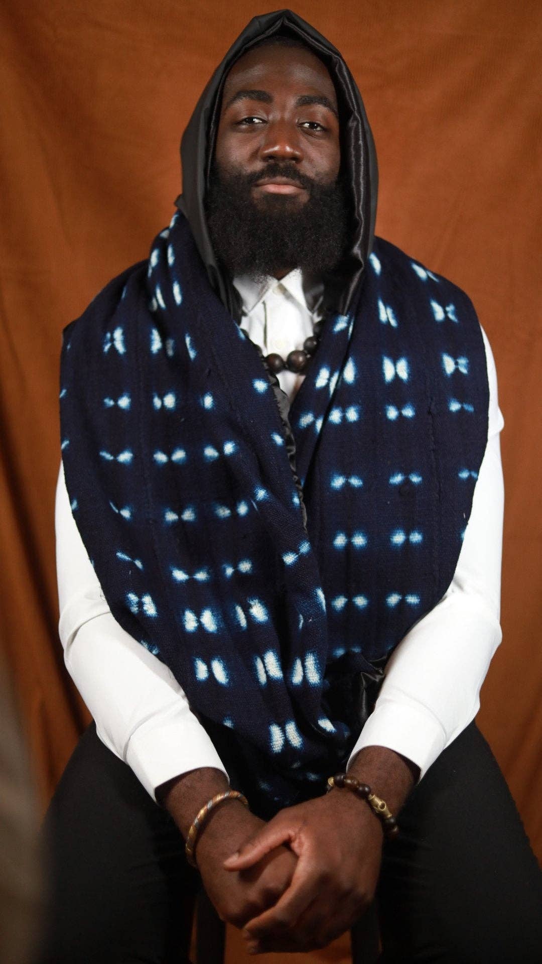 Têt Maré - Wholesale Scarf - Women's - Indigo bogolan scarf1
