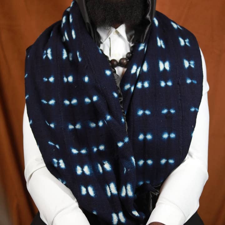 Têt Maré - Wholesale Scarf - Women's - Indigo bogolan scarf1