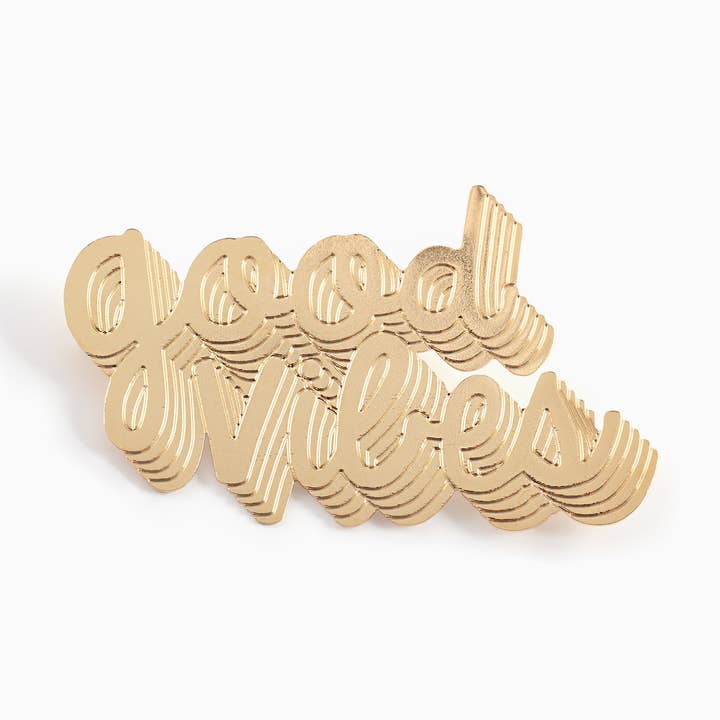 GOOD VIBES brooch for wholesale by Titlee