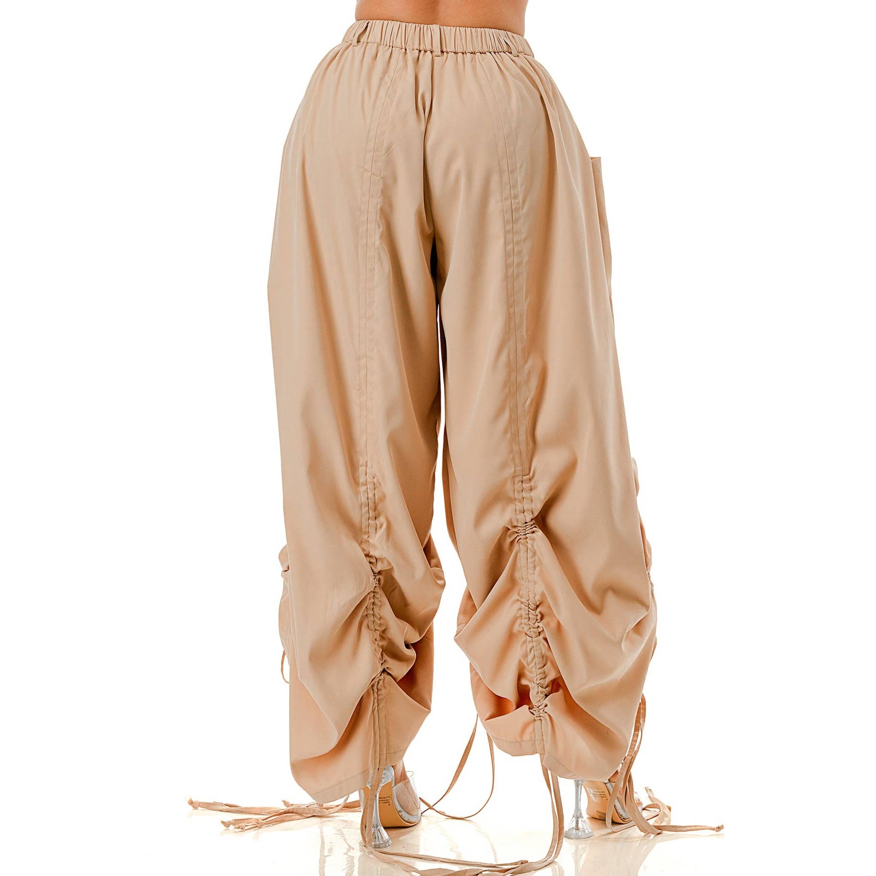 DORCAS - Wholesale Pants - Women's - Loose Fit Palazzo Drawstring Pants1