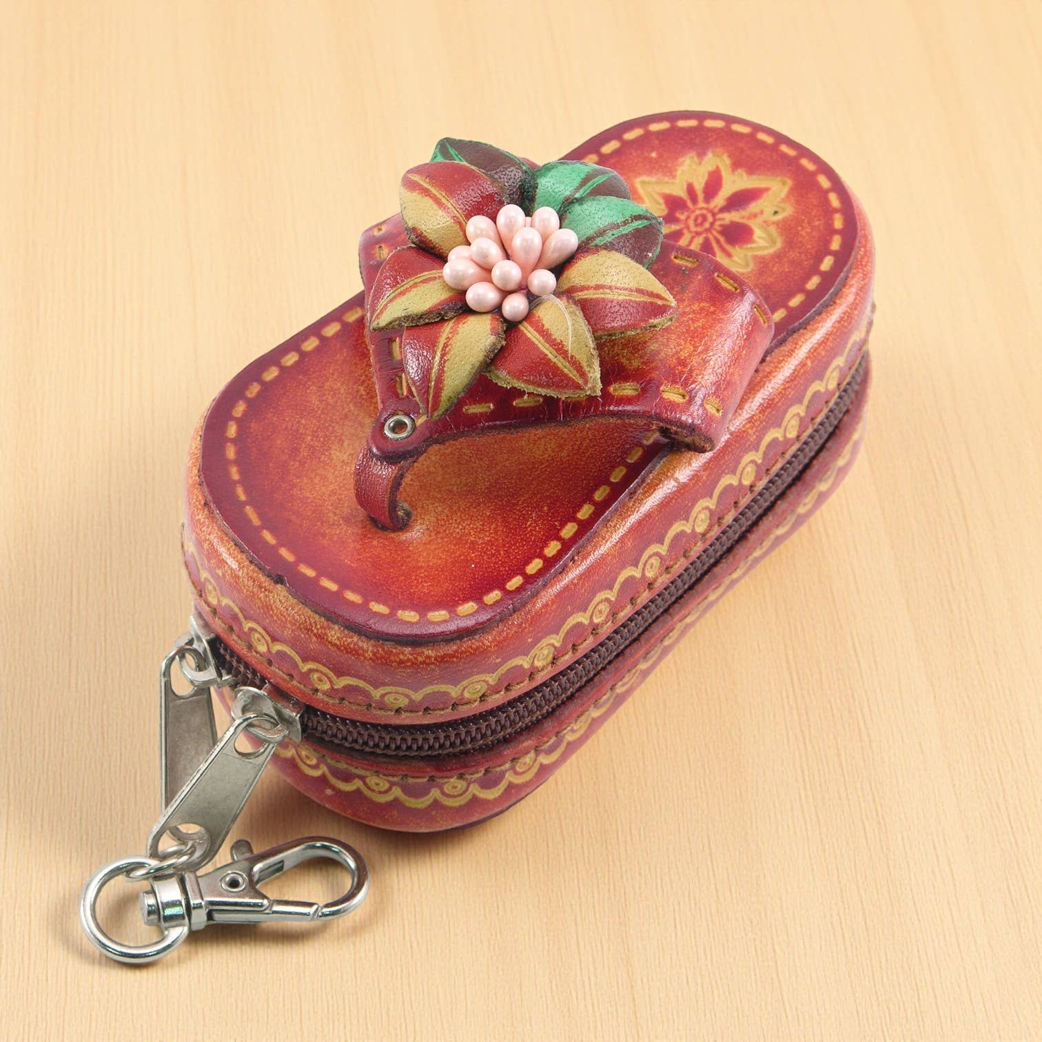 Sunflower Handmade leather inc - Wholesale Coin Purse - Women's - Handmade Leather Sandal Lipstick Case Coin Purse1