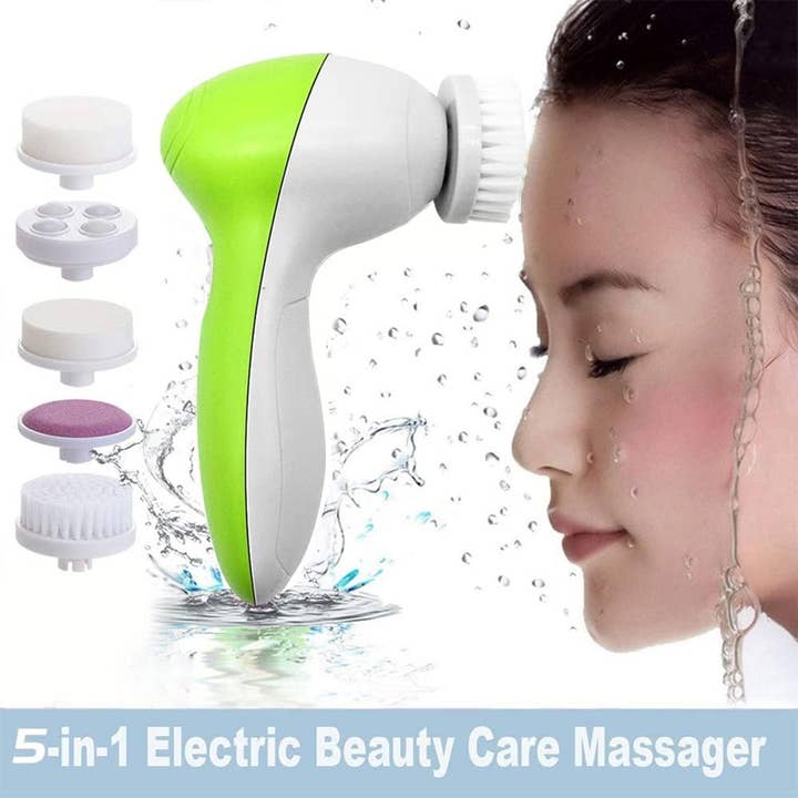 Vigor Path - Wholesale Electronic skincare device - Facial Cleansing Brush - Facial Scrubber for Skin Cleansing, Exfoliating, and Massaging (Green)1