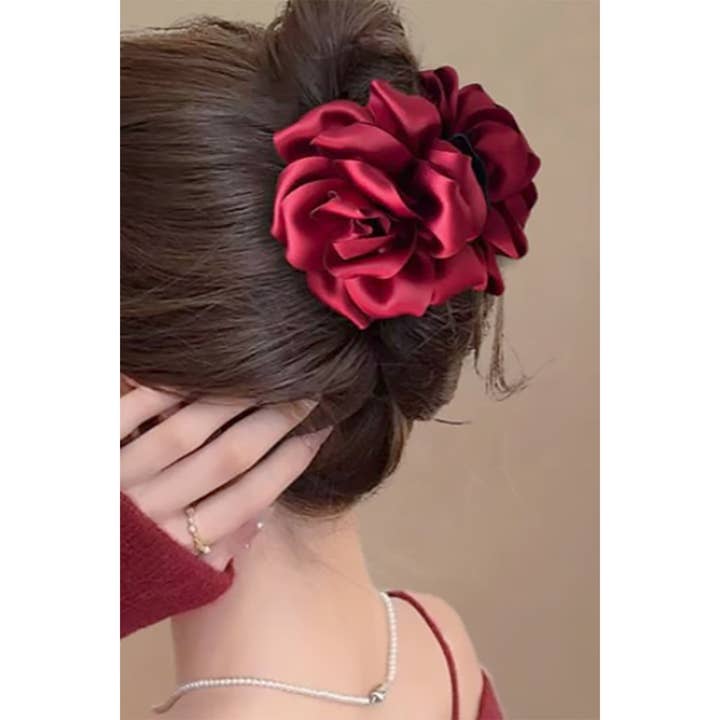 DOUBLE SIDED ROSE FLOWER HAIR CLIP for wholesale by Girly