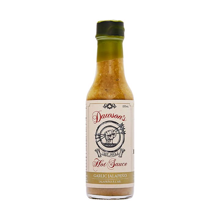 Jalapeno à l'ail pour la vente par Dawson's Hot Sauce
