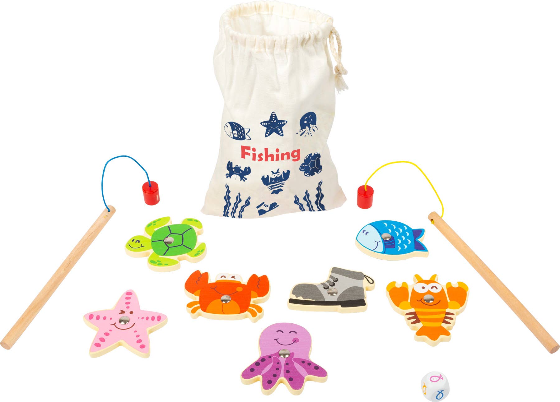 small foot - Vente Jouet en bois – enfant - Jeu de voyage Pêche au poisson1