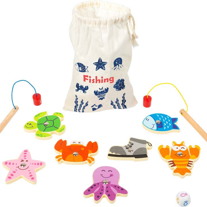 small foot – Engroshandel Trælegetøj - Børn – Fish Fishing Travel Spil | Brætspil | 100% Fsc1