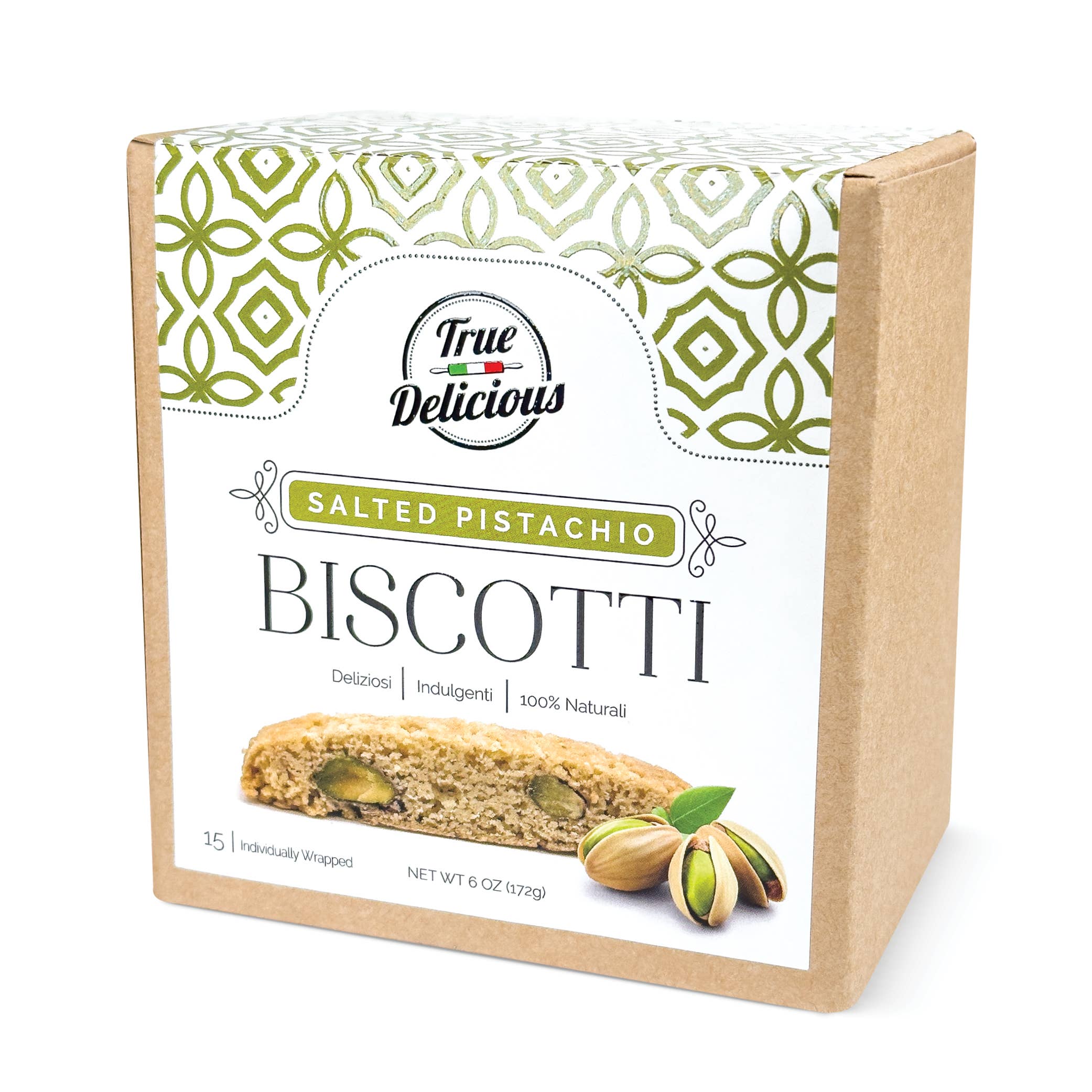True Delicious - Wholesale Cookie - Elegant Italian BISCOTTI Box, Case of 61