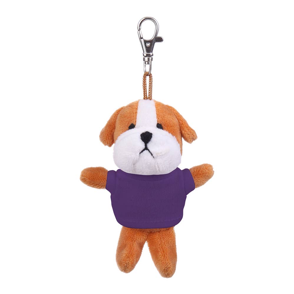 Plushland - Wholesale Keychain – Unisex - 4" Keychain - Bulldog with customized shirt9