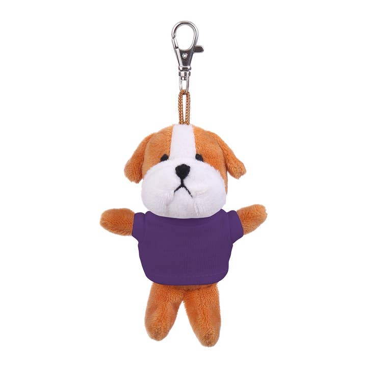 Plushland - Wholesale Keychain – Unisex - 4" Keychain - Bulldog with customized shirt9
