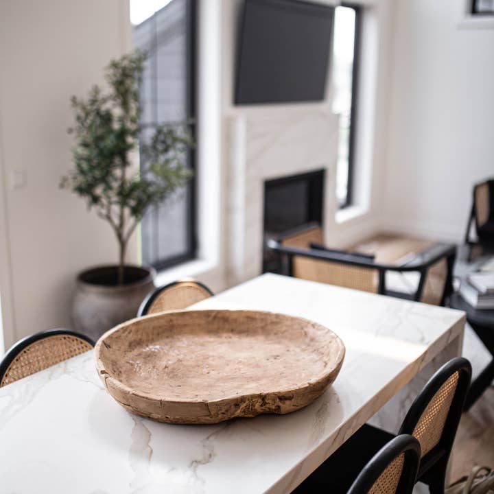 Luxe B Co - Wholesale Decorative Plate/Dish/Bowl - Reclaimed Round Elm Wood Basins