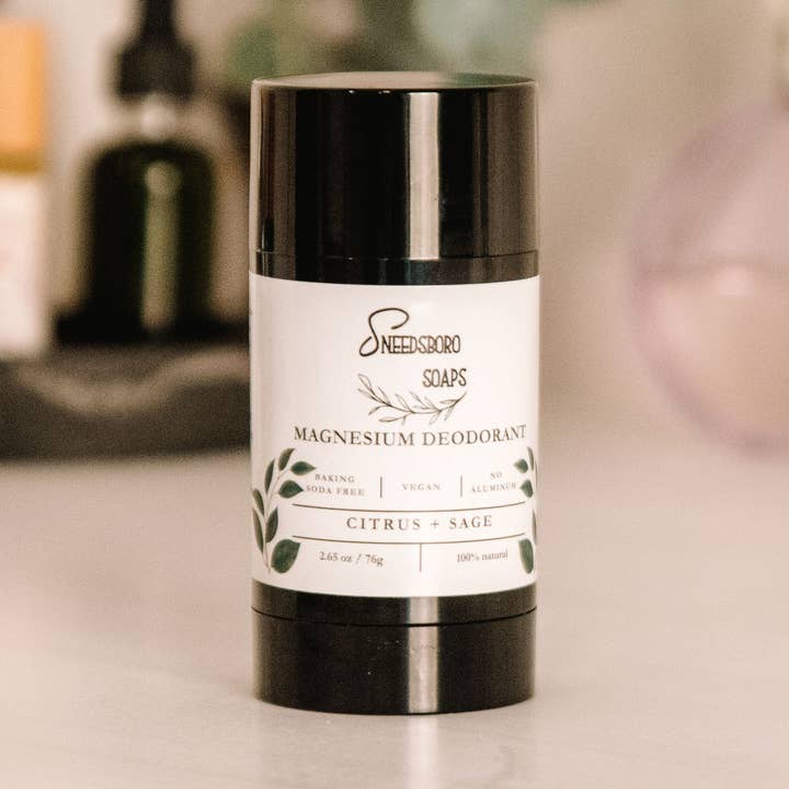 Magnesium Deodorant for wholesale by Sneedsboro Soap Company