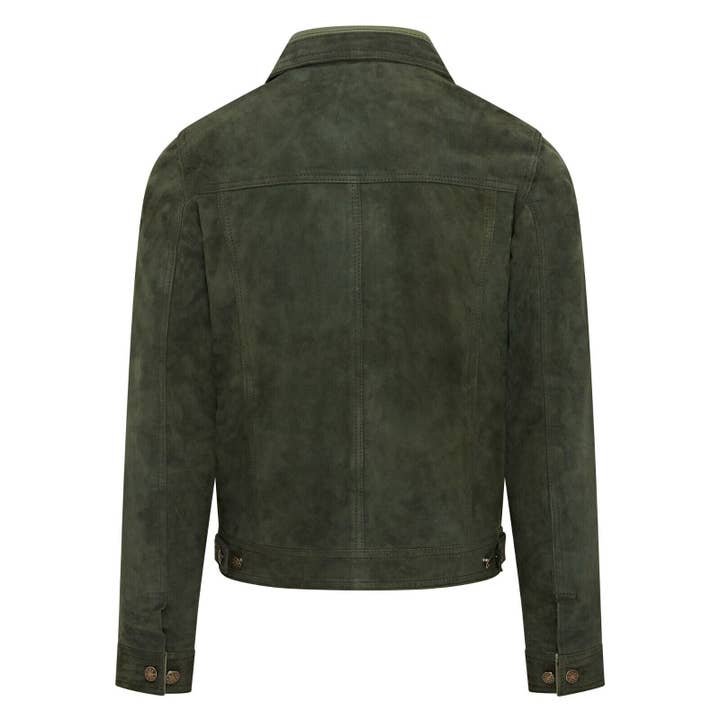 Infinity Leather (Upperclass Fashions Ltd) - Wholesale Denim Jacket - Men's - Mens Trucker Goat Suede Western Leather Jeans Jacket - Yangon