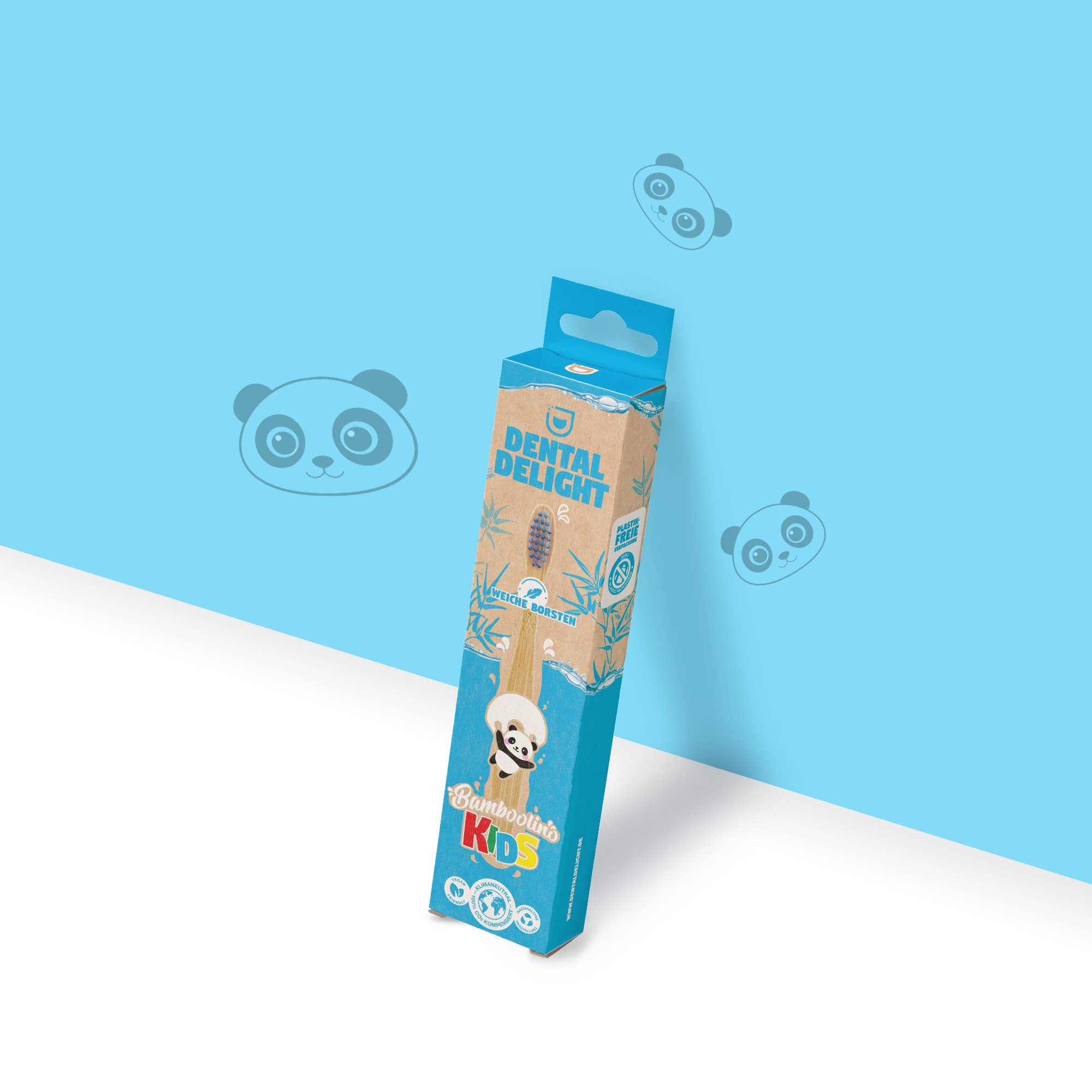 Friends of Dents GmbH - Wholesale Tandenborstel - Kinderen en baby - Bamboolino Kids Blue | Klimaatneutrale bamboe tandenborstel voor kinderen