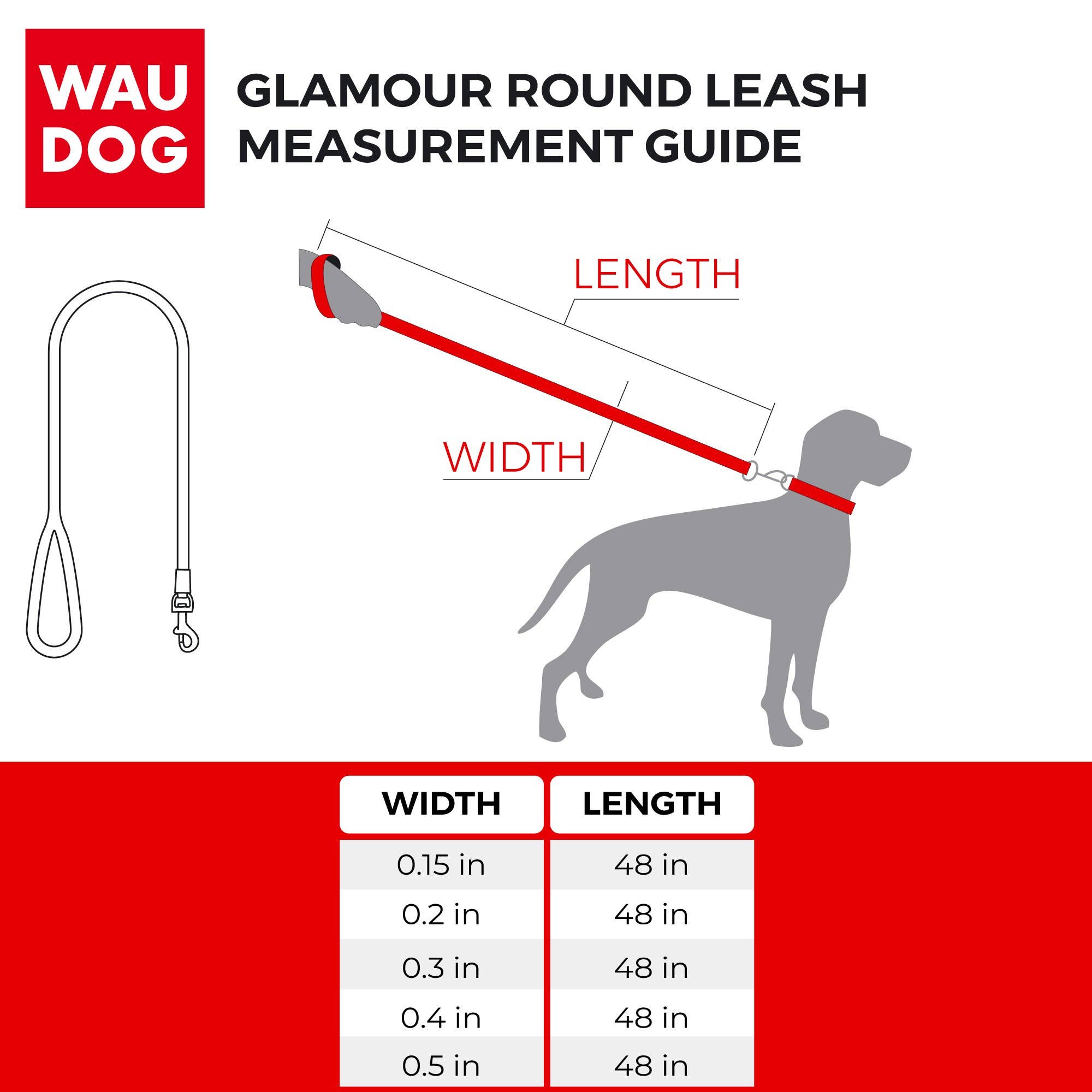 WAUDOG - Wholesale Pet Leash - Dog - Glamour Reinforced Rolled Leather Leash With Metal Clip9
