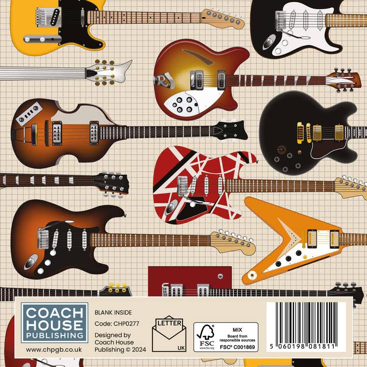 Coach House Partners – wholesale Everyday greeting card – Guitars Greetings Card - 150x150 Blank2