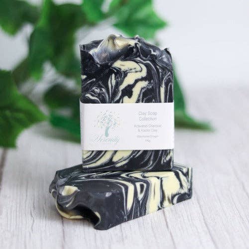 Activated Charcoal with Kaolin Clay Soap for wholesale by Serenity Soaps