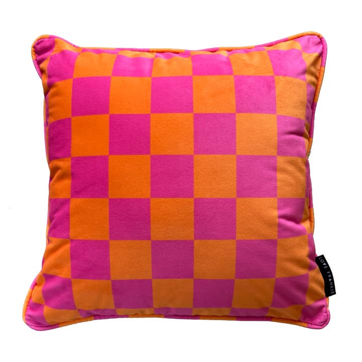 Love Frankie - Wholesale Throw/Decorative Pillow - Tutti Frutti Checkmate & Helter Skelter Cushions