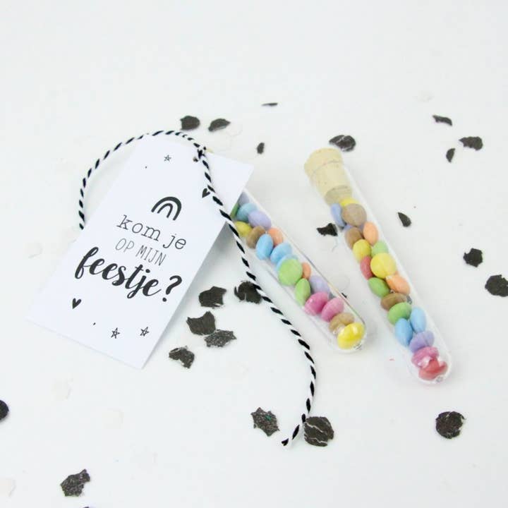 Annie with the Bamboo - Wholesale Gift Tag - SALE Gift Tag - Are you coming to my party? (rainbow)1