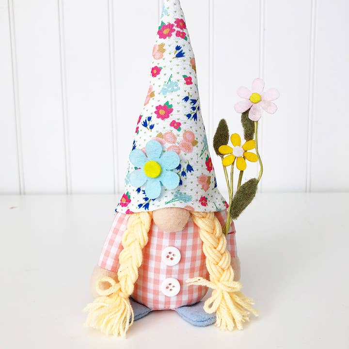 Foundations Decor - Wholesale Decorative Tray - Plush Gnomes - Spring Flowers7