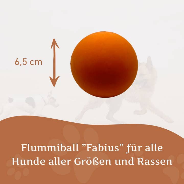 WILDFANG – Großhandel Apportierball – Hund – Kauspielzeug Flummiball "Fabius" - 100% Naturkautschuk