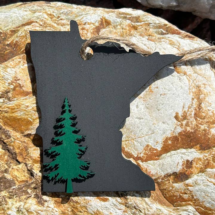 Minnesota Tree Ornament for wholesale by Wilderness Adventures