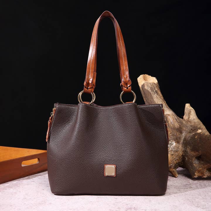 ACCITY - Wholesale Shoulder Bag - Women's - RETRO PEBBLE LITCHI GRAIN TEXTURE SHOULDER BAG_CWAB0926