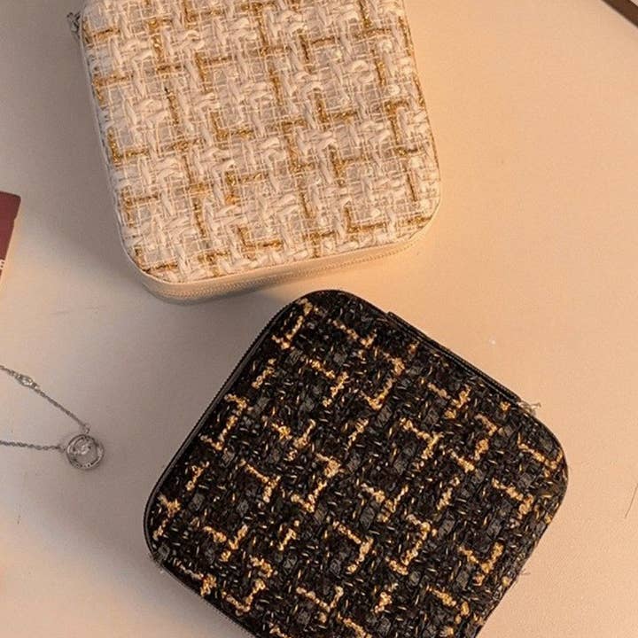 Dipped Shop - Wholesale Jewelry Box/Organizer - Color Block Zipper Closure Jewelry Case DPC2516125