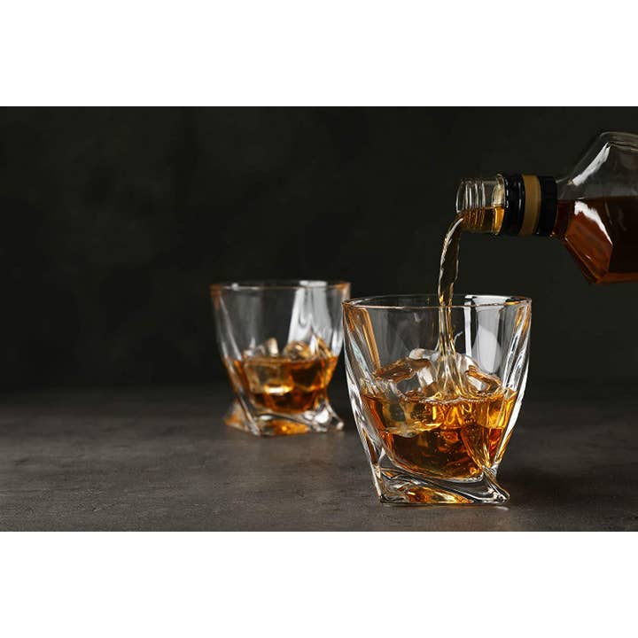 Bezrat - Wholesale Cocktail/Liquor Glass - Whiskey Glasses Set of 6 Lead Free Crystal Old Fashioned