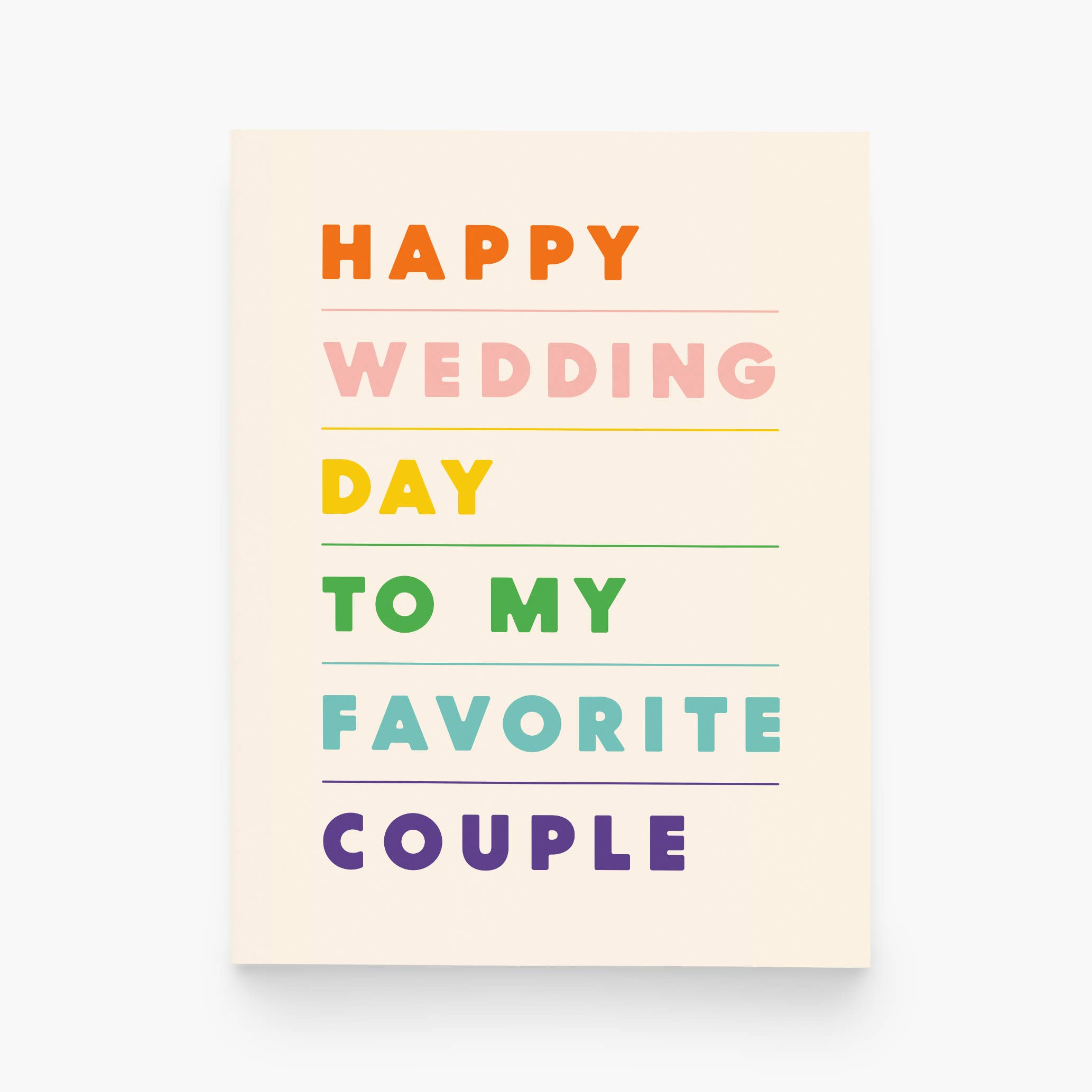paper&stuff - Vente Faire-part de mariage - Carte de mariage pour couple – Joyeux jour de mariage – Coloré