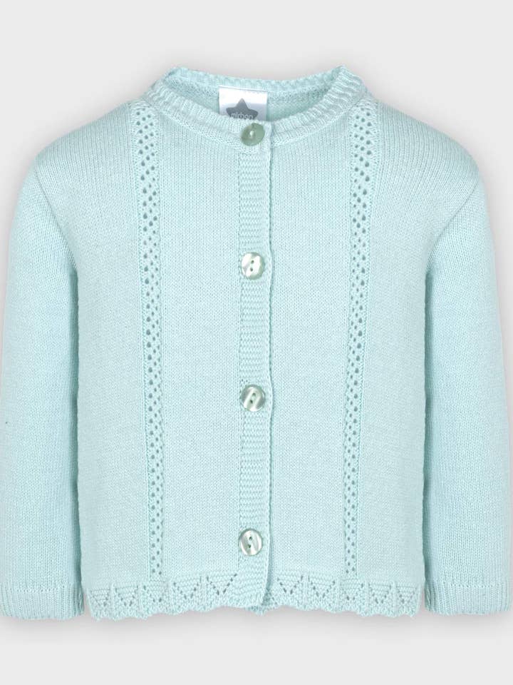 Stickad jacka SPRING FLOWERS för små barn för wholesale av Minhon