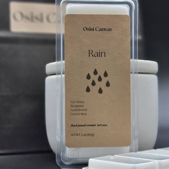 Rain Fresh Scented Wax Melt for wholesale by Osisi Canvas