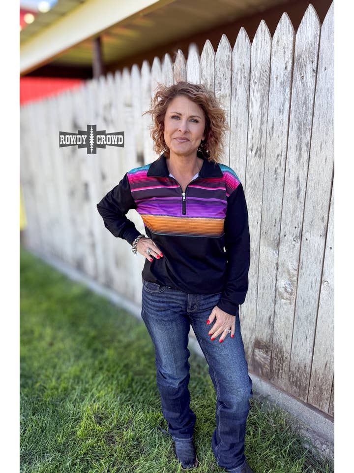 Rowdy Crowd Clothing - Wholesale Sweatshirt - Women's - Gaucho Half Zip1