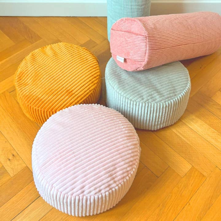 Awena Studio - Wholesale Meditation Supplies - Zafu Cartagena - saffron meditation cushion3