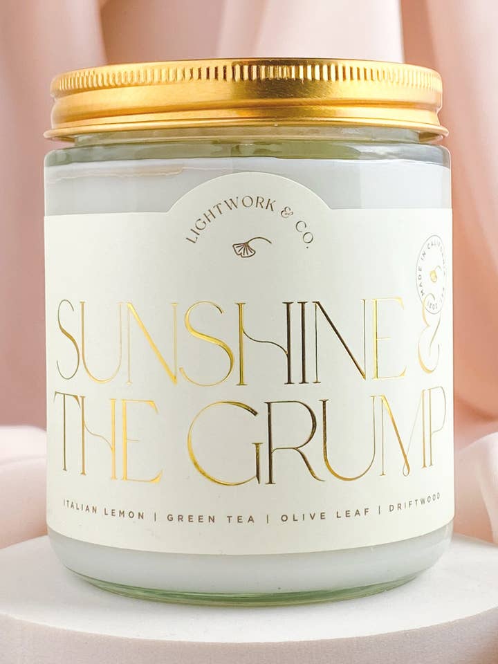 Sunshine & The Grump Candle for wholesale by Lightwork & Co.