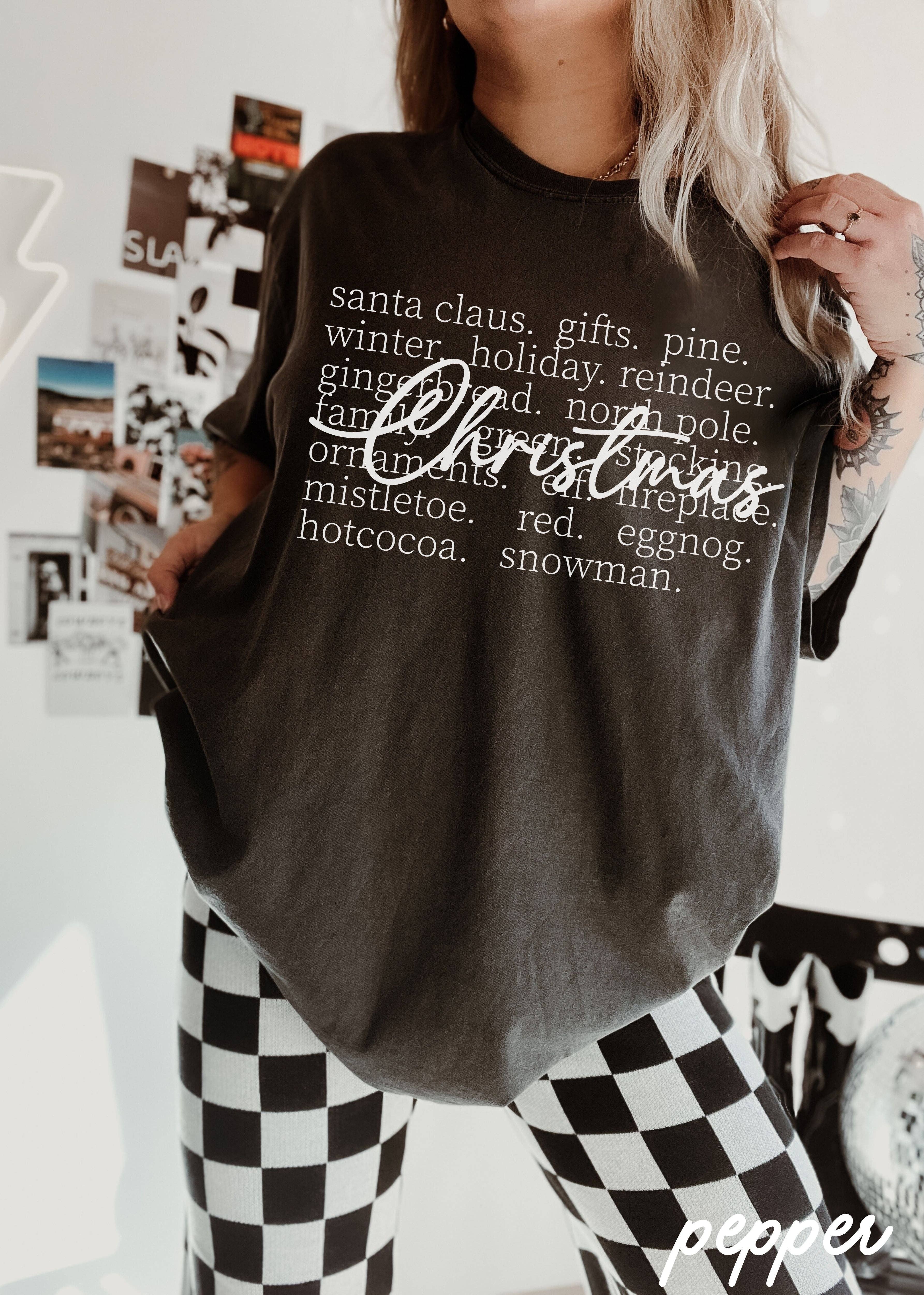 Chloe Vs Tank - Vente T-shirt sérigraphié – unisexe - T-shirt Christmas Words *7 couleurs (S-3X)5