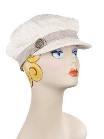 Valerie Cap Style - Linen in Seashell for wholesale by PANDEMONIUM