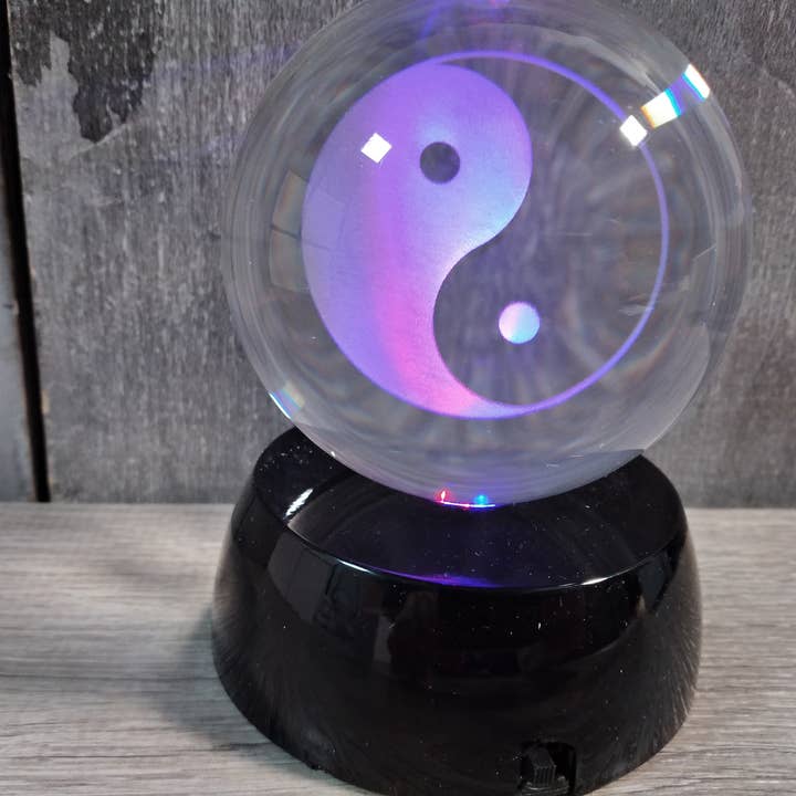 Keystone Crystals - Wholesale Decorative tabletop object - Laser Engraved 80mm Glass Sphere8