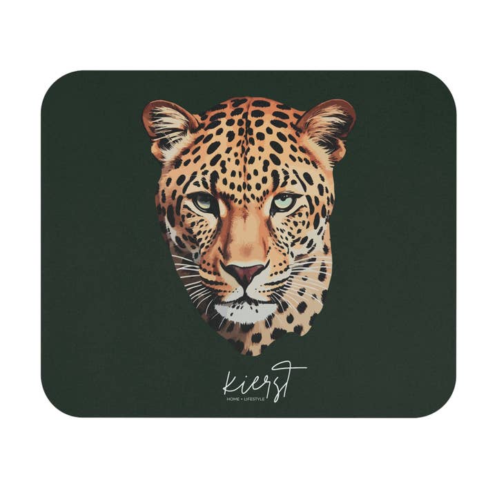 Leopard Head Mouse Pad – Signature Midnight Pine (Limited Edition) for wholesale by kierst