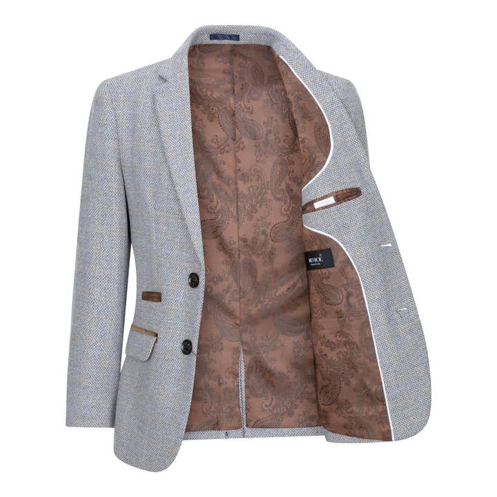 Crema Completo vintage retrò a quadri in tweed crema a 3 pezzi per ragazzi in vendita all'ingrosso su Faire