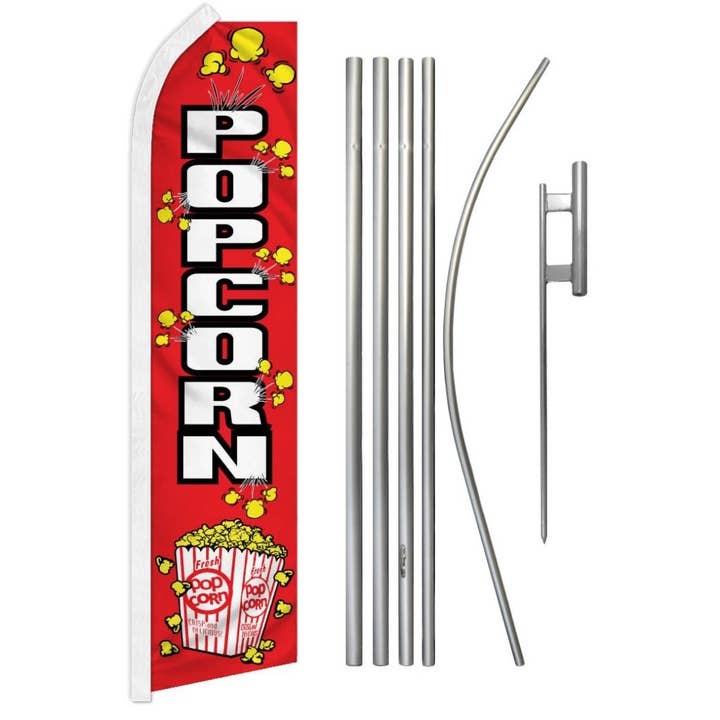 Popcorn Super Vlag & Mast Kit voor wholesale door Flags Importer