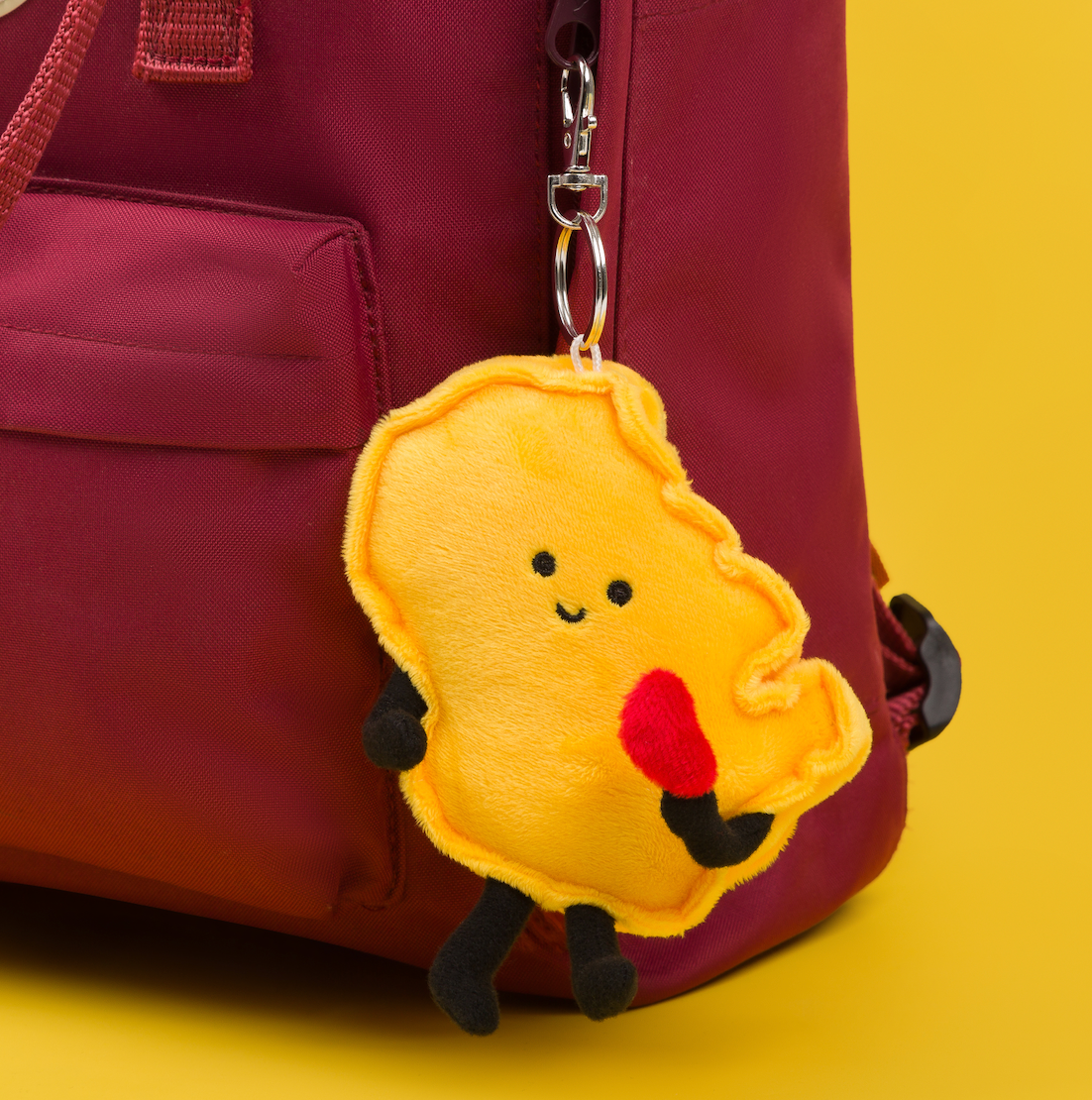 Stuffed States USA - Wholesale Keychain - Unisex - Wisconsin State Bag Charm (4") – Mini Plush Keychain2