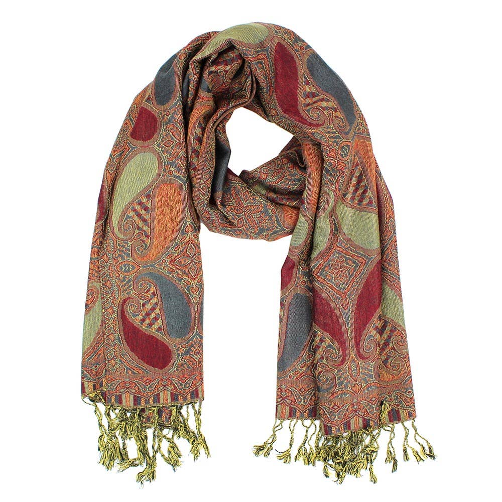 Sensibling Corp. - Wholesale Scarf - Women's - Large Paisley Pashmina Scarf Shawl20