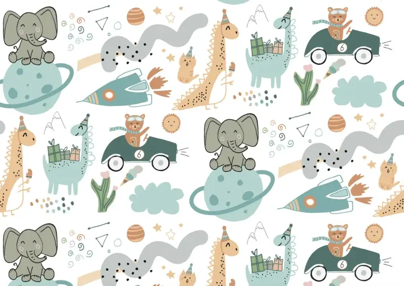 NynkeOntwerpt - Wholesale Flat Wrap - Gift paper | Kids boys | Own illustration3