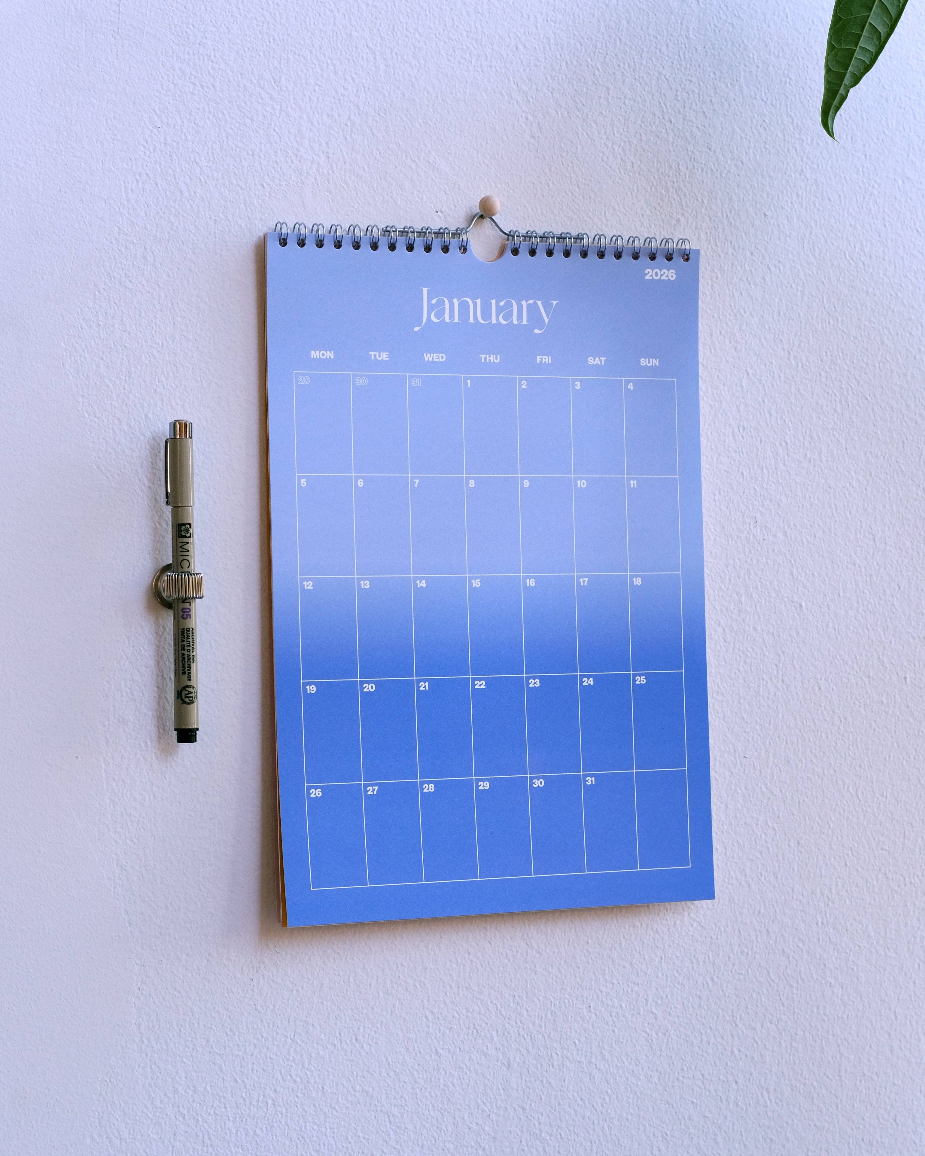 Yearcalendar – wholesale Calendar – 2026 Wall Calendar Gradient A45