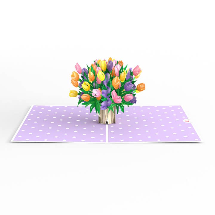 Lovepop Cards - Wholesale Everyday Greeting Card - Tulips Pop-Up Cards 5x7", Flower Vase, Handmade4