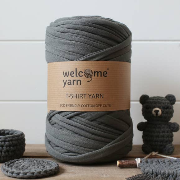 Grey-Green Small T-shirt Yarn Ball for wholesale by WelcomeYarn