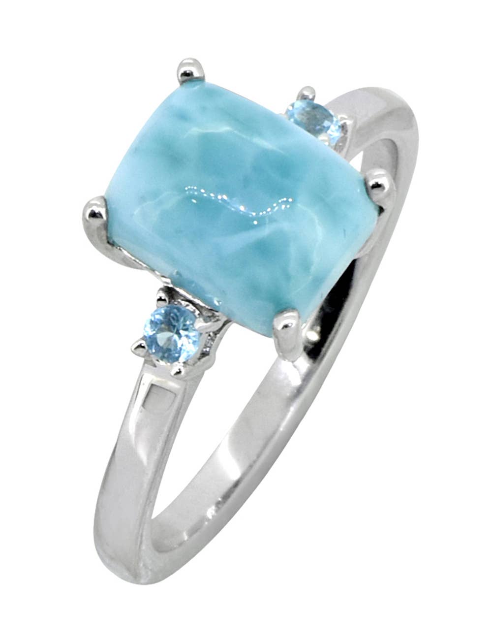 Tiramisu - Wholesale Engagement Ring - Larimar Blue Topaz 925 Sterling Silver Engagement Ring3