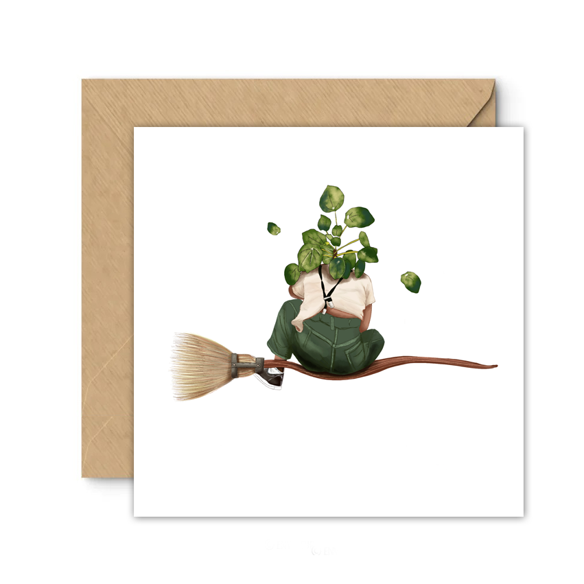 Memere Fougere - Wholesale Everyday Greeting Card - Square card PILEA wizard0