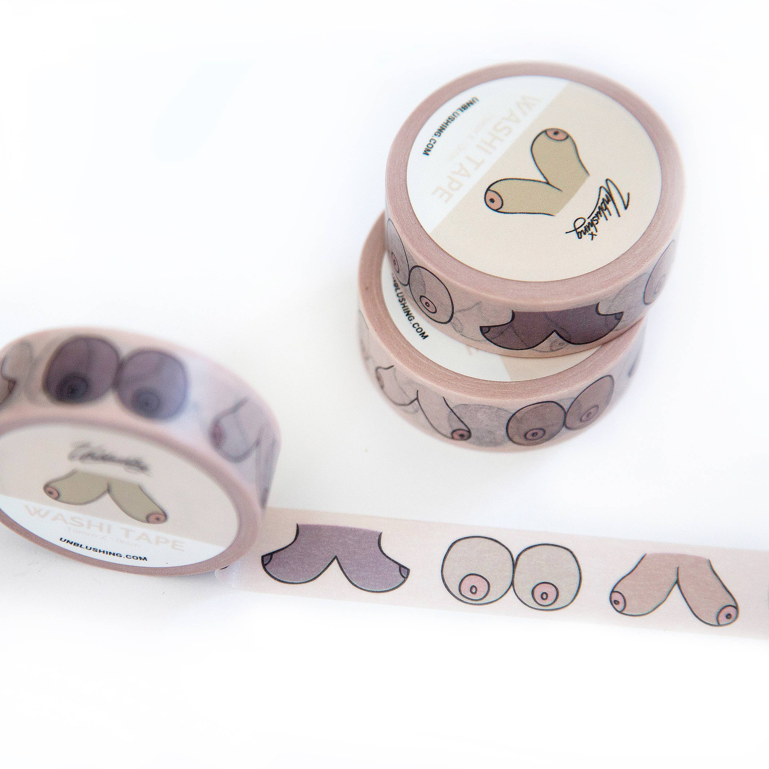 Unblushing - Wholesale Washi Tape - Funny Valentines Galentines Boob Decorative Washi Tape2